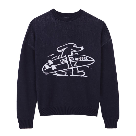 TIME OF WORK KNIT NAVY