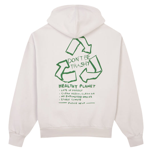 HEALTHY PLANET HOODIE GREY