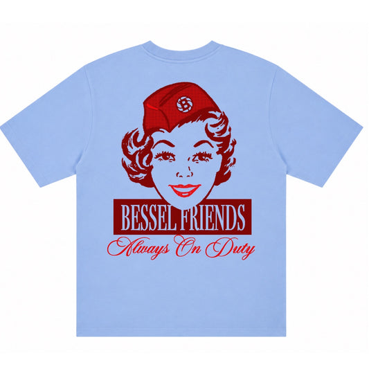 ALWAYS ON DUTY TEE DUSTY BLUE