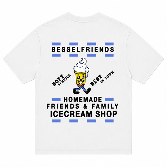 F&F ICECREAM TEE WHITE