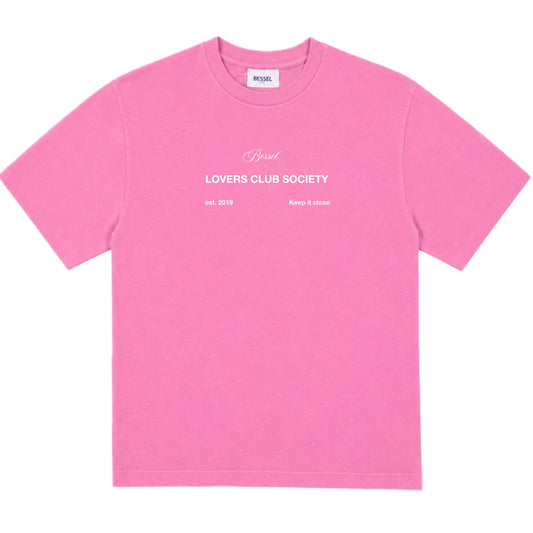 LOVERS CLUB SOCIETY TEE PINK STONE