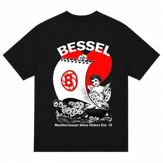 WAVE RIDERS TEE BLACK