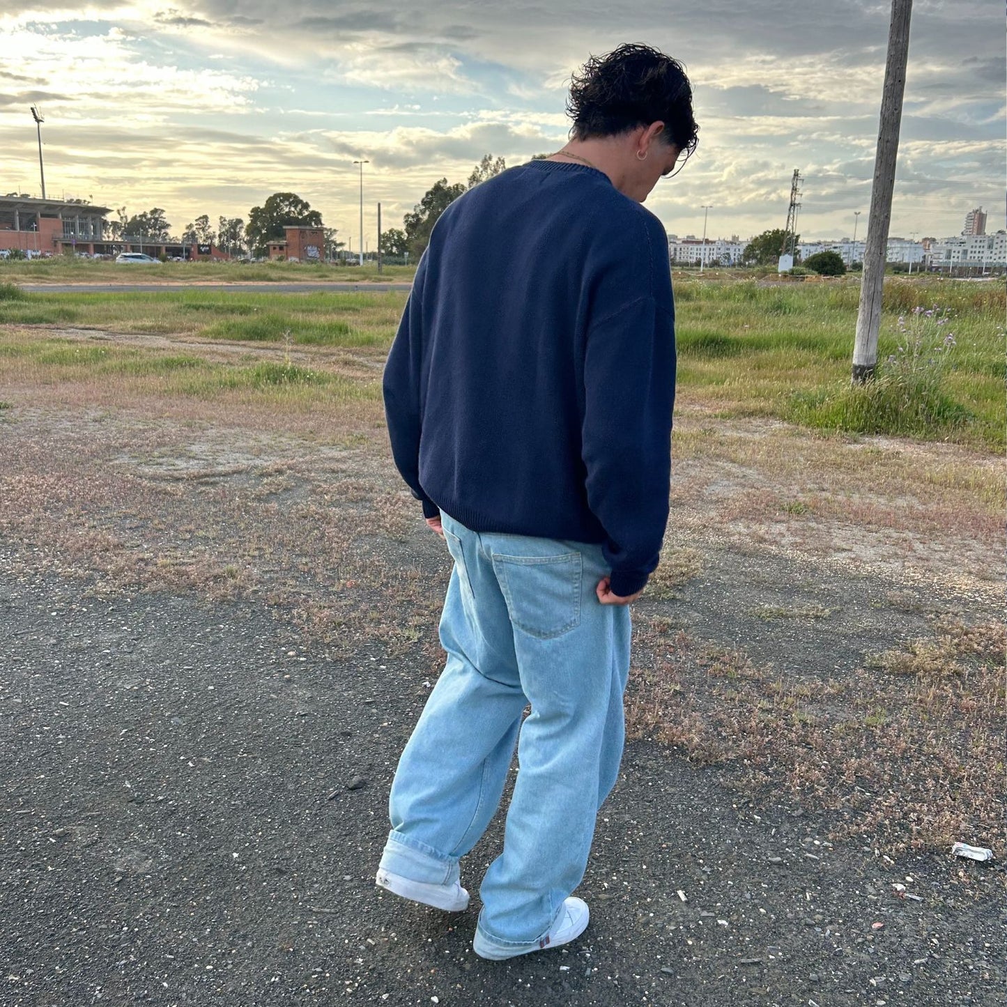 TIME OF WORK KNIT NAVY