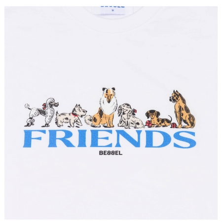 DOGS FRIENDS WHITE