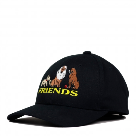 DOGS FRIENDS CAP BLACK