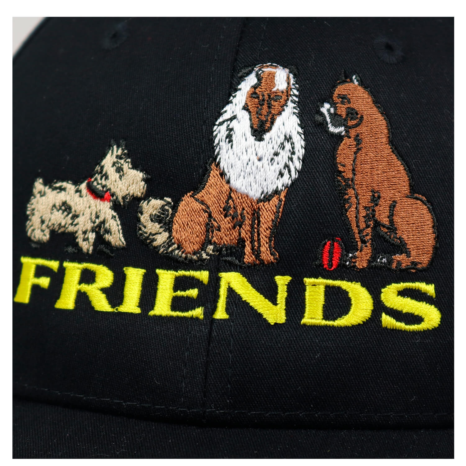 DOGS FRIENDS CAP BLACK