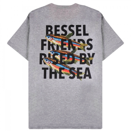 BY THE SEA TEE GREY