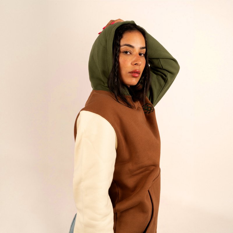 PATCH HOODIE BROWN