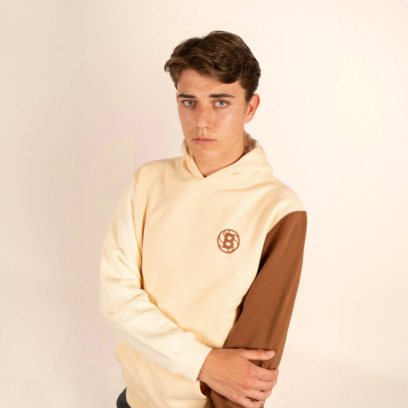 PATCH HOODIE BEIGE