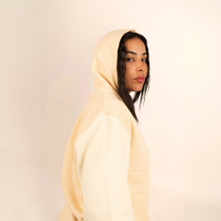 PATCH HOODIE BEIGE