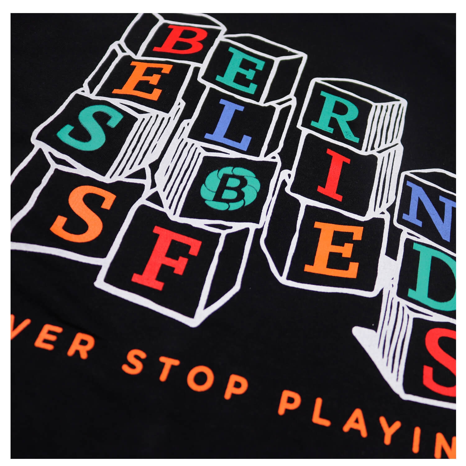 NEVER STOP PLAYING TEE BLACK