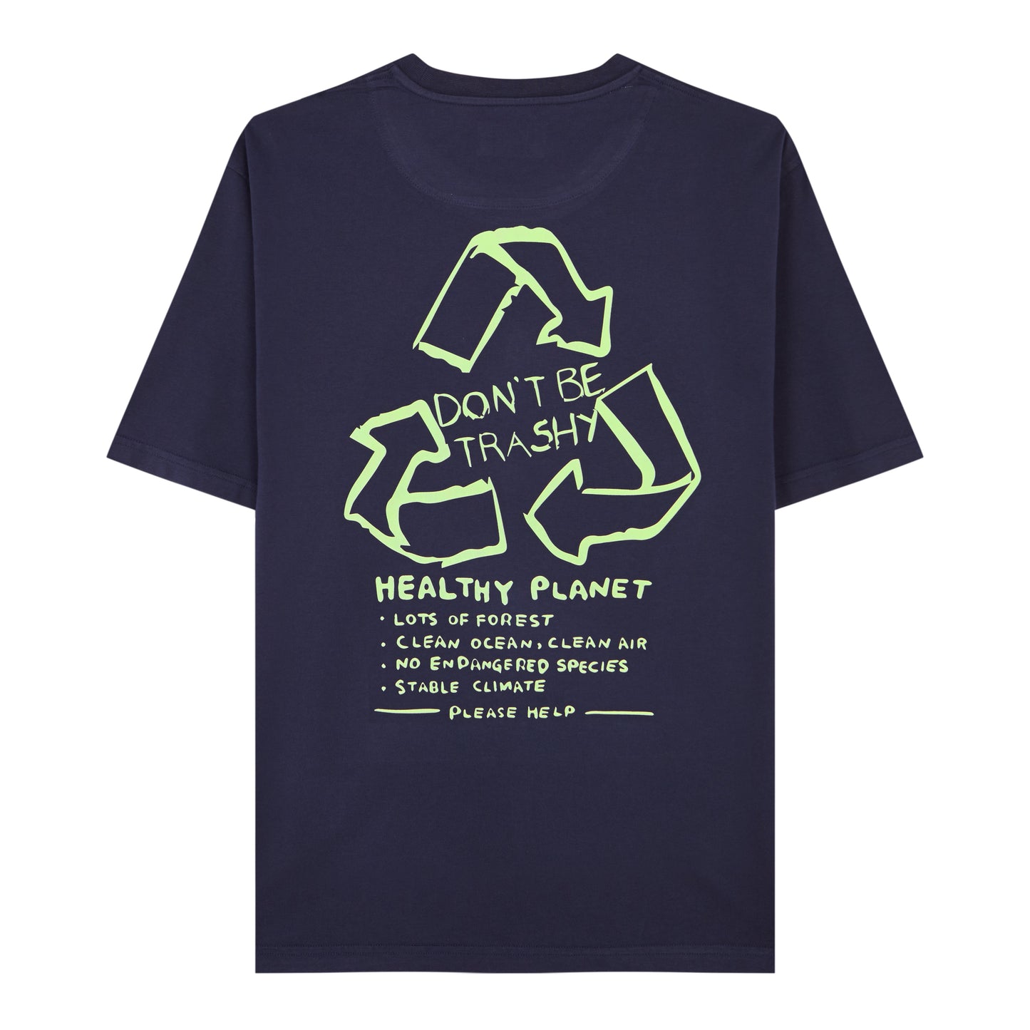 HEALTHY PLANET TEE NAVY