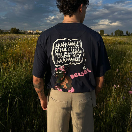CRAZY TORTLE TEE NAVY