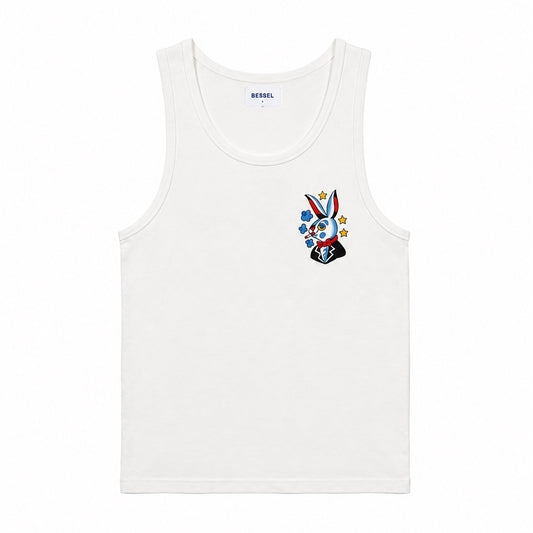 GANGSTER RABBIT TANK TOP  WHITE