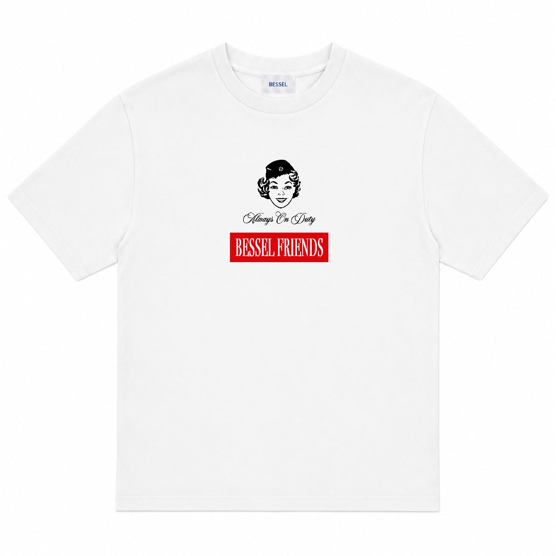 ALWAYS ON DUTY TEE WHITE