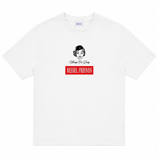 ALWAYS ON DUTY TEE WHITE