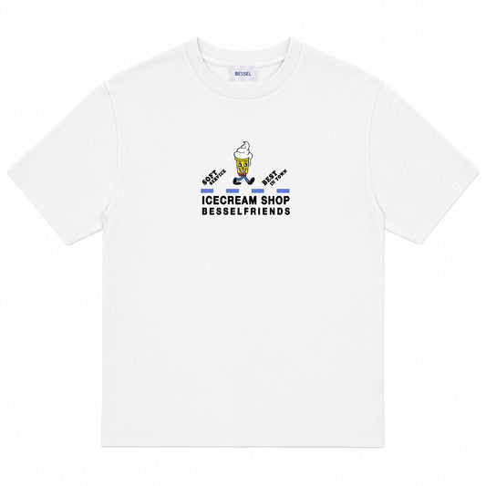 F&F ICECREAM TEE WHITE