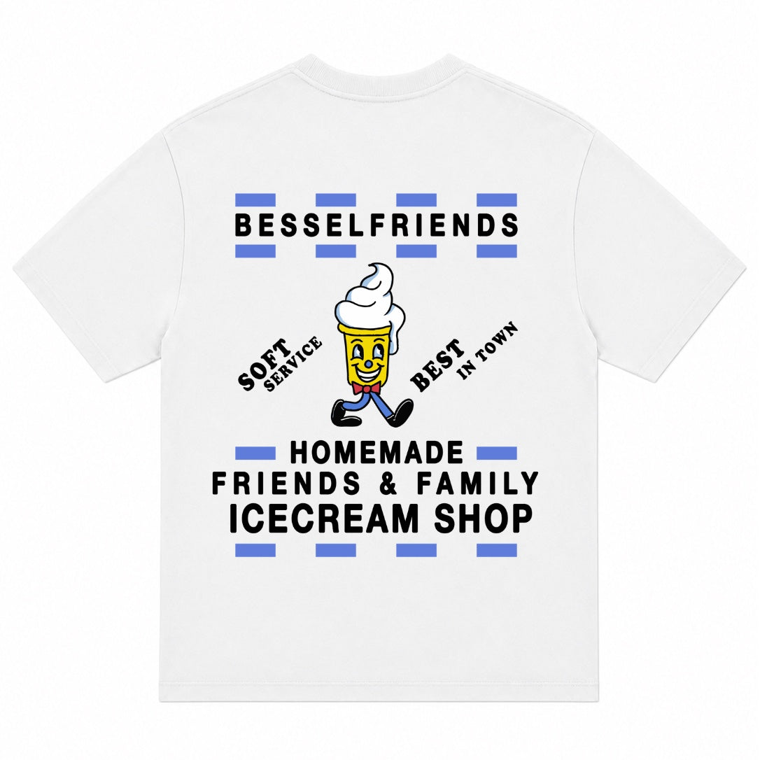 F&F ICECREAM TEE WHITE