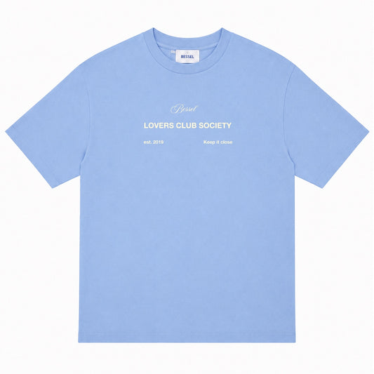 LOVERS CLUB SOCIETY TEE DUSTY BLUE