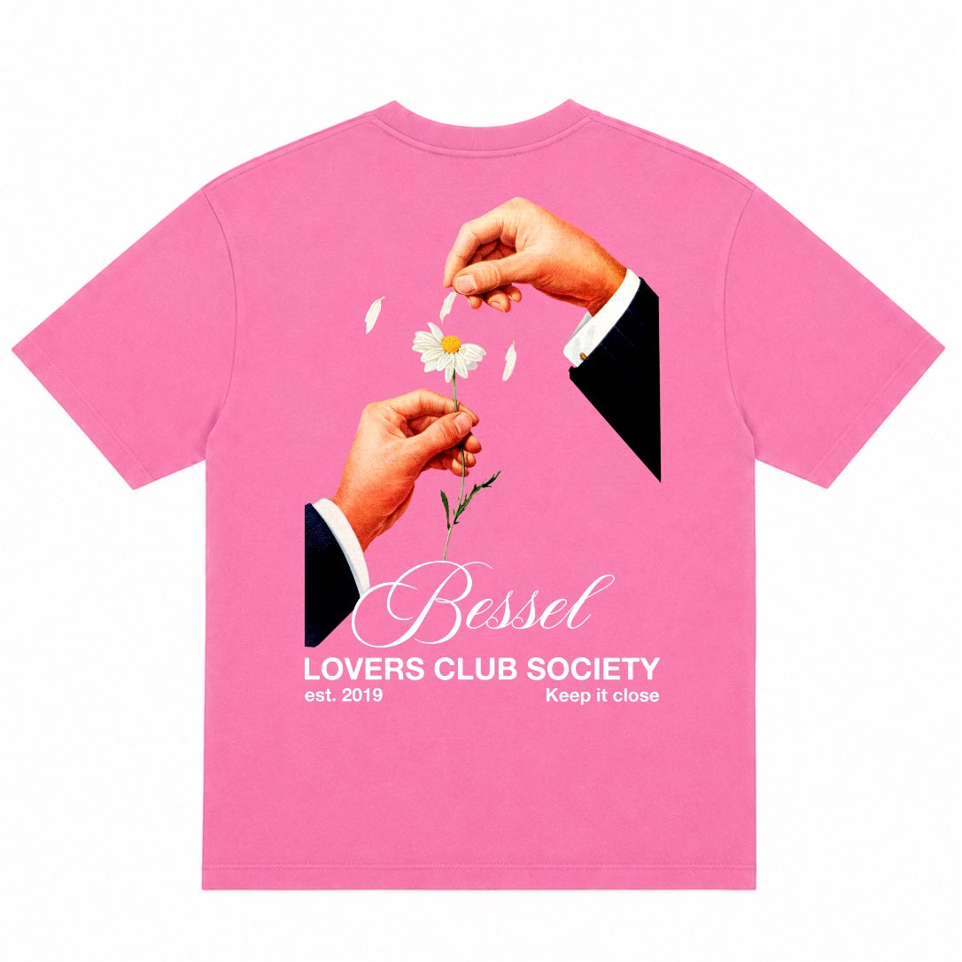 LOVERS CLUB SOCIETY TEE PINK STONE