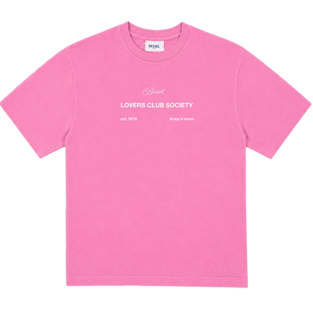 LOVERS CLUB SOCIETY TEE PINK STONE