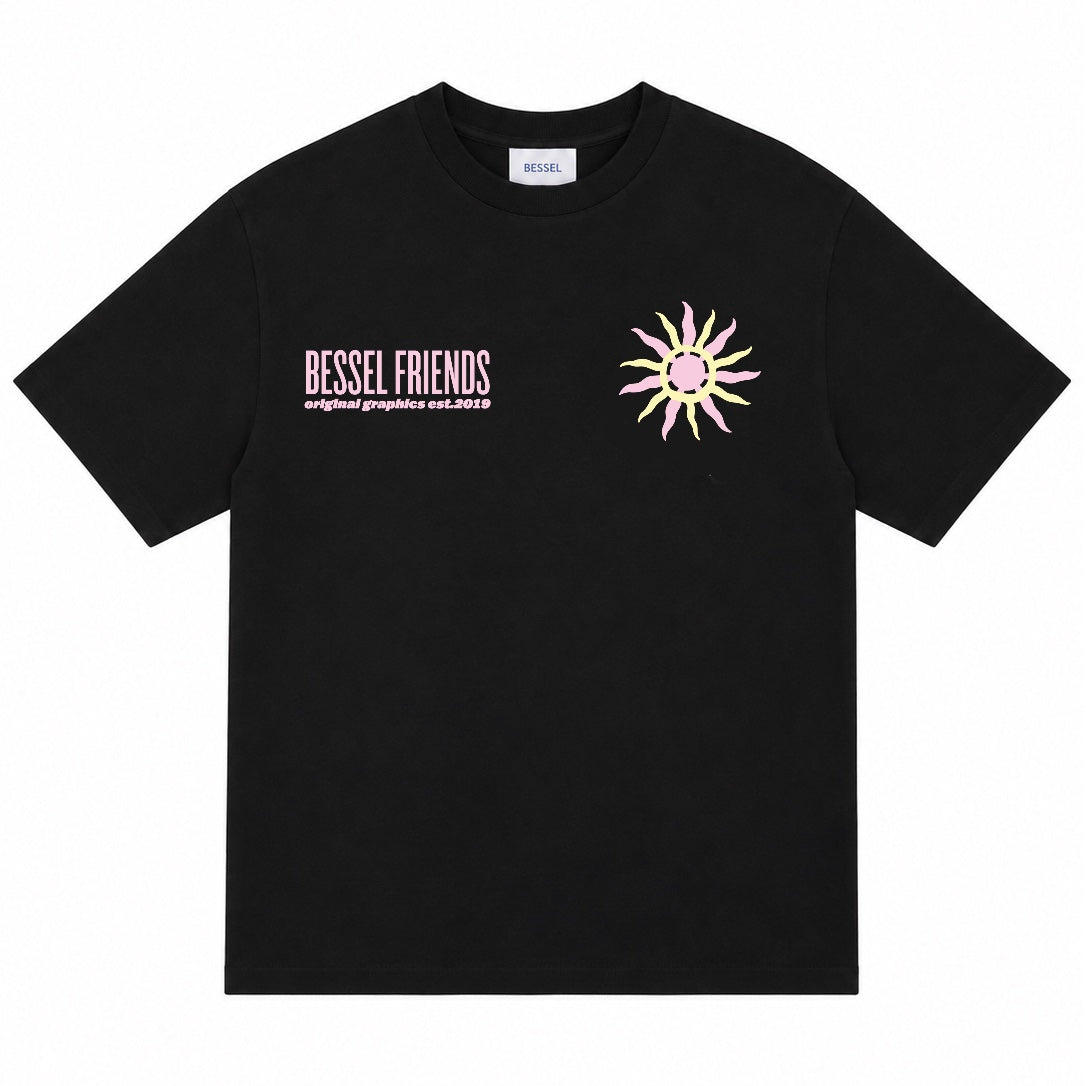 SPIRAL SUN TEE BLACK