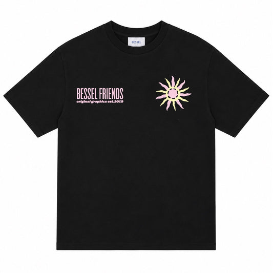 SPIRAL SUN TEE BLACK