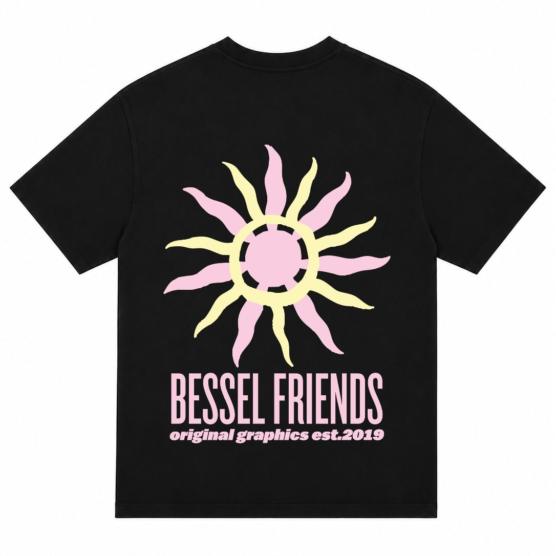 SPIRAL SUN TEE BLACK