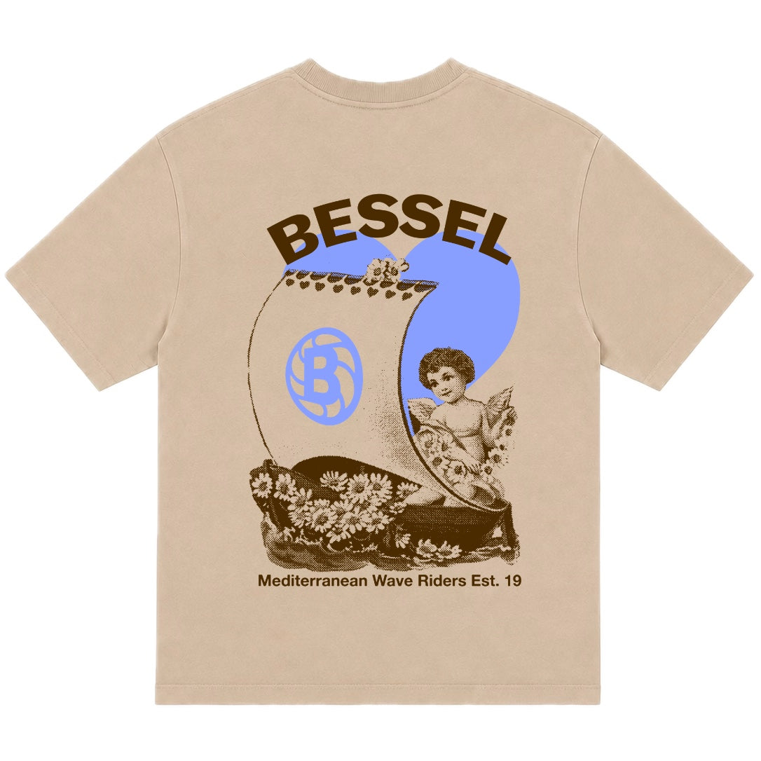 WAVE RIDERS TEE SAND